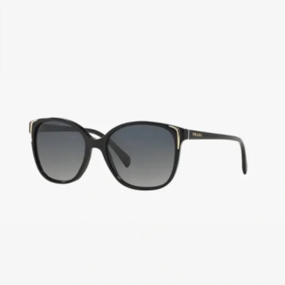 PRADA PR01OS Gray Gradient Lens Black Sunglasses (55 mm)